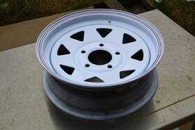 3m 23434 15 Inch X 5 White Spoke Trailer Wheel 5-5 Bolt Circle - Single