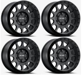 4 Wheel Parts 5014-7858347 Set Of 17x8.5 Inch Offset Black Wheels For 2005-2026 Toyota Tacoma Truck 6x139