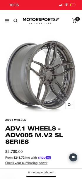 Adv.1 Wheels Adv005 20 Inch Ferrari Adv1 5x114.3 Maserati Staggered 20x9 Front 20x10.5 Rear