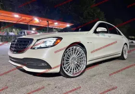 3590sm Aftermarket 22x9 22x10.5 Mercedes Benz Silver Wheels Rims Maybach S550 S560 S580 S600 S63