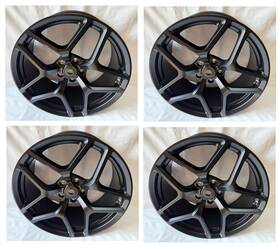 Aftermarket Ma1027 4pc 20 Inch Wheels For Chevy Camaro Z28 20x9 30 / 20x10 35 5x120 Matte Black