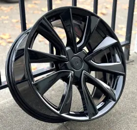 Apts518855114335641gb Aftermarket Products 18x8.5 5x114.3 5x4.5 Gloss Black Wheel Fit Tesla Model 3 Y 1
