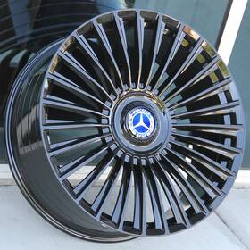 Aftermarket Products Pm12229352210538gb 22x9/22x10.5 Black 22 Inch Staggered Wheels Fit Mercedes S560 S550 S500 S600 S63