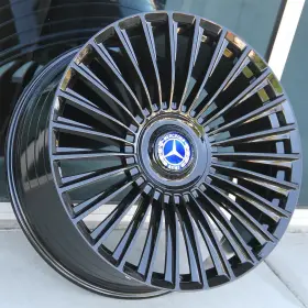 Pm12229352210538gb Aftermarket Products 22x9/22x10.5 Black 22 Inch Staggered Wheels Fit Mercedes S560 S550 S500 S600 S63