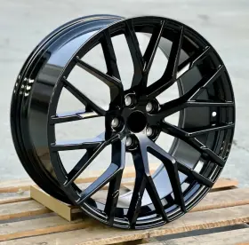 Ra14229543 Aftermarket Products 30 22 Inch R8 Style Wheels Fit Audi A6 A7 Sq5 Q5 Q7 Q8 Sq8 22x9.5 5x112 Gloss Black Set