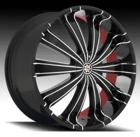 Sw62634 Aftermarket Products 26 Inch Scarlet Sw6 Wheel 26x9.5 25 6x135 6x139 87.1 Black Milled Rim Last