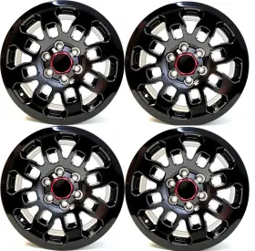 W250-gb1790.0.6.139-i Aftermarket Products 17 Inch Wheels Fit Toyota 4runner Tacoma Fj 17x9 6x139.7 Et0 Gloss Black Rims Set 4