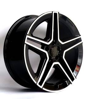 Aftermarket Products W847-bmf 4pc 17x7.5 Wheel Mercedes Benz Black Machined Face Rims Cla250 C250 C300 A220