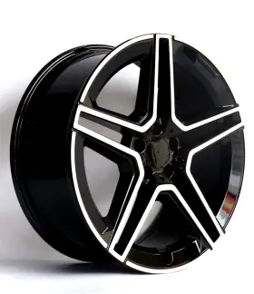 W847-bmf Aftermarket Products 4pc 17x7.5 Wheel Mercedes Benz Black Machined Face Rims Cla250 C250 C300 A220