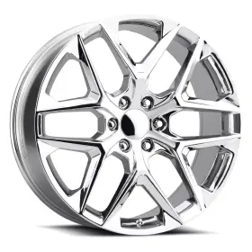 Rt28-2410xx31lch Aftermarket Replica 4 New 24 Inch Snowflake Wheels Chrome Ssw Style Rims Yukon Sierra Tahoe Silverado