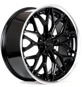 W105-bml2290 Aftermarket 22x9.0 Inch Ipw W105 Black Machined Lip Tuner Style Wheels Rims Set Of 4