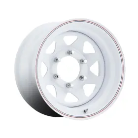 2055012-w Allied 1 X White Spoke Trailer 15x5 5x4.50 81 Hub Offset Wheel Rim