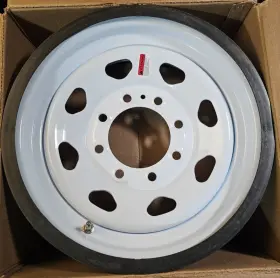 2066080xhd-w Allied Wheel Qty 1 20 Series White 8-spoke Trailer Rim 16x6 8x165.1 Mm