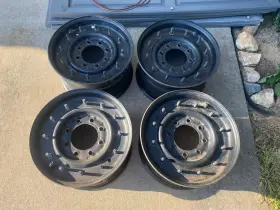 014433405.2530 Am General 4 -hmmwv M998 M1151a1 Wheels 12 Bolt Inner Rim Outer 01-443-3405 Humvee Set