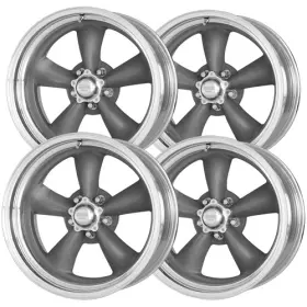 Vn21522934415-vn21522134418 American Racing Set Of 4 Staggered-ar Vn215 Torq Thrust Ii 22 Inch 5x4.75 Gunmetal Wheels Rims