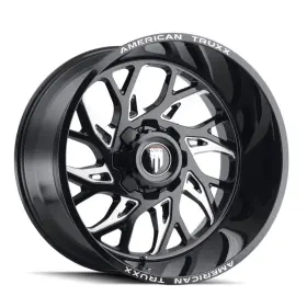 At1913-2252m-44 American Truxx 20x12 Destiny Black/milled Wheels 5x5/5x5.5 -44mm Set Of 4