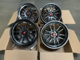 Ah0718855114335hb Aodhan 18x8.5 35 Ah07 5x114.3 Hyper Black Wheels Used Set