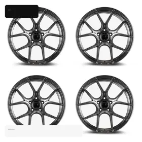 Ah111995511235hb Aodhan Set Of 4 Ah-11 19x9.5 5x112 35 Hyper Black Wheels Rims