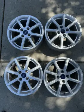 Ee8j1007aa Apf Set Of Four 2014-2019 Ford Fiesta 16x6.5 Alloy 8 I Spoke 4-108mm Sparkle Silver