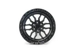 A109179084p00004 Arena Hustle 17x9 6x139.7 Satin Gunmetal Center With Gloss Black Lip Wheels