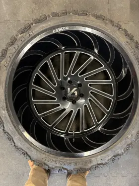 Td759l Arkon 24x14 Wheels Brand New 6x5.5 Black In Color