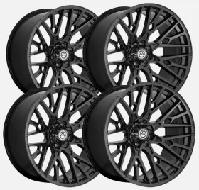 A209-22106135 Artem 0gb 4x 22x10 Offroad A209 Trident Wheels All Gloss Black 6x135 Ford F150