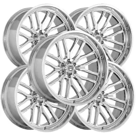 A207-241261397-44c Artem Off-road Set Of 5 A207 Kosmo 24x12 6x5.5 Inch -44mm Chrome Wheels Rims