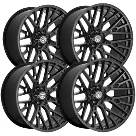 A209-24106135 Artem Off-road 0gb Set Of 4 A209 Trident 24x10 6x135 0mm Gloss Black Wheels Rims