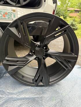 Audi 4k0601025t Like New Oem 22 In Wheels Custom Matte Black Finished For A6/a7/s6/s7