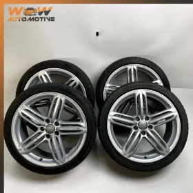 8k0601025ak Audi S4 19 Inch 8.5jx19 5 Triple Spoke Wheel Rim With Tire Set Of 4 Oem