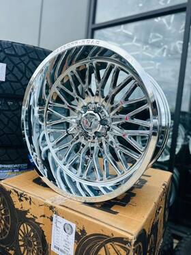 Axe 8108 4 New Rims 22x12 Offroad Kratos 8x180 Chrome -44et 125.2cb