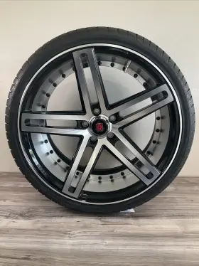 Ex-20 Axe 20x10 Ex 20 Black And Polished Face Wheel Rim 42mm With Tire