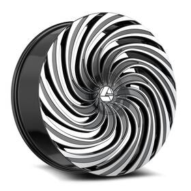 Azara Aza-53522955722bm 22x9.5 Aza-535 Gloss Black And Machined Wheel 6x135/6x5.5 22mm