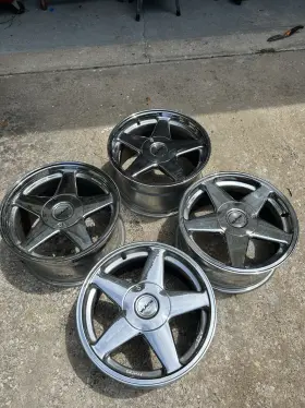 A101817 Azev Type A Wheels Porsche 5x130 8j And 9.5j X 17 Rare Chrome Set