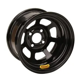 L37sp4 Bassett 13 X 7 Pony-mini Stock 4 On 4.25 Black Wheel Offset