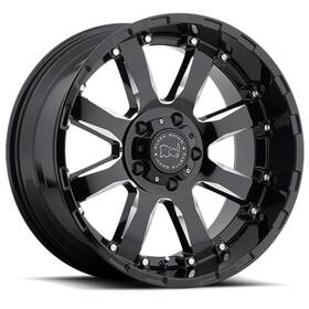 Black Rhino 195338023583 Sierra 20x10 -23 5x127mm 78mm Gloss Milled Spokes