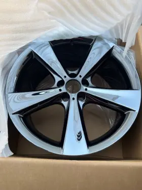 36116771425 Bmw Oem X5 X6 Factory Liquid Black Chrome 21 Inch Style 128 Staggered Wheel Set