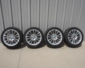 36116775993 Bmw 2009 - 2015 750i Alloy V Spoke Silver Wheel Rim Wheels Rims Set Of 4