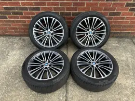 36116863420 Bmw 2017-2023 530i G30 18 Inch Wheels Rims Tires Set X8j 30mm Machined Factory