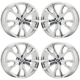 36118074221 Bmw 22 Inch X7 Bright Chrome Pvd Wheels Rims Factory Oem Set 4 86535 86540 Exchange