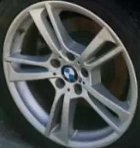 560-71496 Bmw 2014 X3 Oe Wheel 19x9-1/2 Rear 5 Spoke Double With Dimple Between Lugs