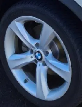 560-86102b Bmw 2017 X3 Oe Wheel 19x8-1/2 Front Or Rear 5 Spoke Solid Silver