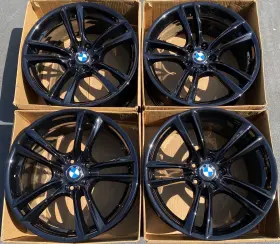 7841823 Bmw 20 Inch 5 And 7 Series Factory Staggered Gloss Black Wheels Rims Oem 71379 71380