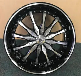 B82034b Borghini 20 Inch B8 Wheel 20x8.5 30 6x135 6x139.7 Cb 87.1 Black Machined Rim