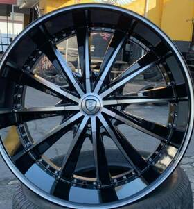 Borghini Bw19-24930bm 24 Inch Black Machined B19 Wheels Rims 6x135 6x139.7 Elure 031 22 26