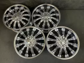 Et38 Borghini Wheels B15w 4 B15 Chrome Rims Caps 18x7..5 5x114.3/5x120 Hb 74.1