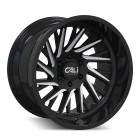 9114-2136bm Cali Off-road 20x10 Purge Black Milled Wheels 6x135 -25mm Set Of 4