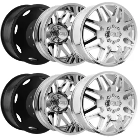 9115d-22877c-6 Cali Off-road Set Of 6 22 Inch 9115d Invader Dually 8x200 Chrome Wheels Rims