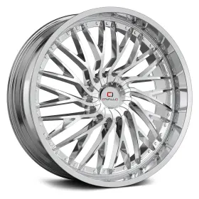 Clv-43208551121143 Cavallo 35nc Clv-43 Wheels 20x8.5 35 5x112 74.1 Chrome Rims Set Of 4