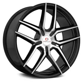 Clv-55208551121143 Cavallo 35bm Clv-55 Wheels 20x8.5 35 5x112 74.1 Black Rims Set Of 4
